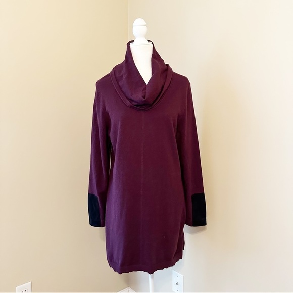Tyler Boe Cowl Neck Cotton Cashmere Tunic Sweater - Large - Picture 1 of 11